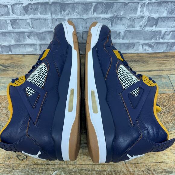 Nike Air Jordan 4 Retro Midnight Navy Metallic Gold 308497-425 Mens Size 18 Rare main image 4
